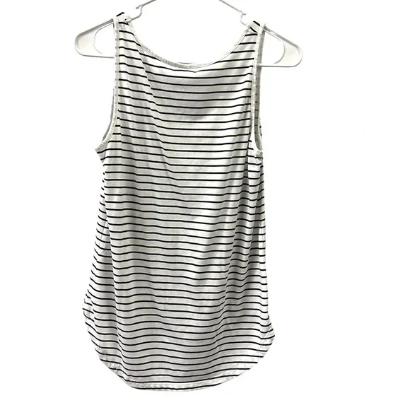 Rip Curl White and Black Striped Tank Top with Tropical Pocket Womens Small - Picture 8 of 10